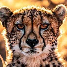 Close-up cheetah savannah light by Imperial Art House
