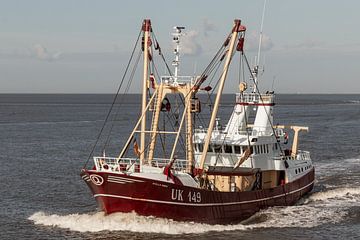 Fishing cutter on the Wadden Sea by Klaas Doting