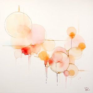 Watercolor circles van Lauri Creates