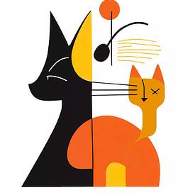 Abstract modern cats by haroulita