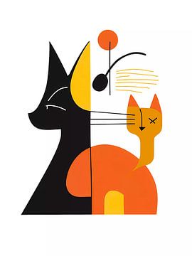 Abstracte moderne katten van haroulita