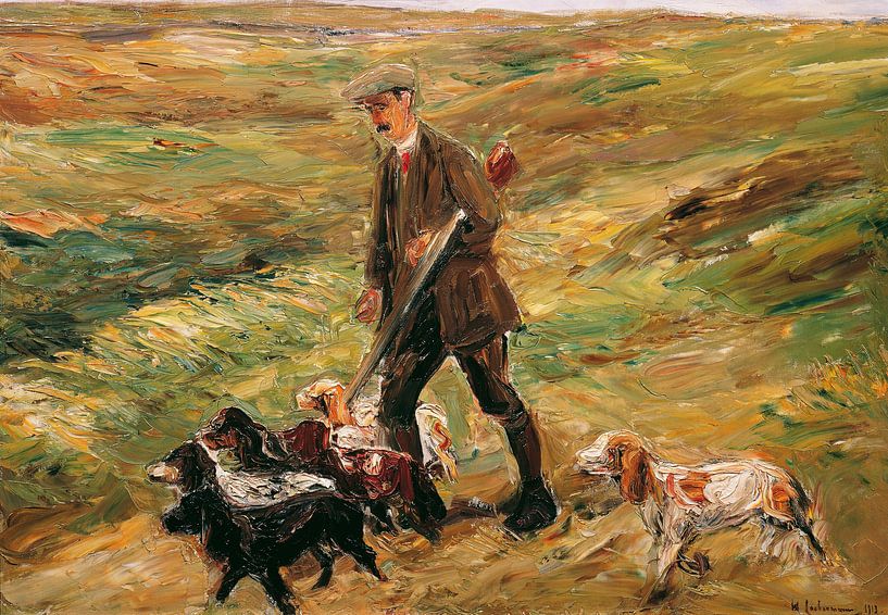 Max Liebermann, Jager in de duinen - 1913 van Atelier Liesjes
