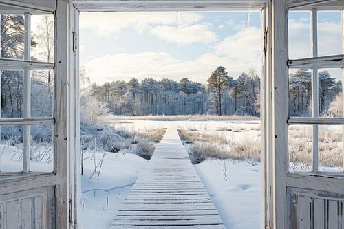 Besneeuwd uitzicht