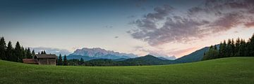 Wettersteingebergte en Zugspitze van Martin Wasilewski