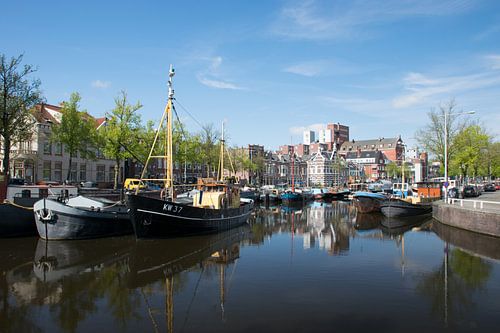 Groningen, Noorderhaven op een mooie zonnig dag