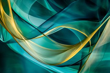 Futuristische golven van kleur van Poster Art Shop