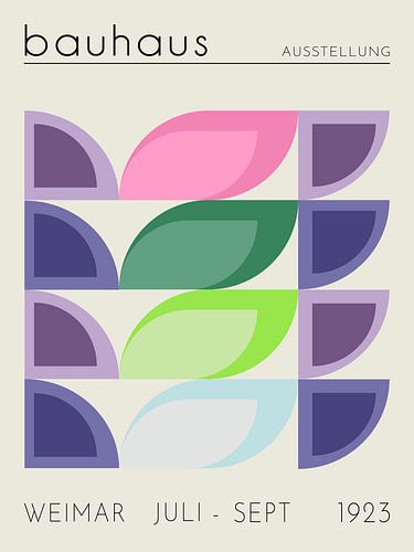 Bauhaus, in Frühlingsfarben von Hilde Remerie Fotografie und digitale Kunst