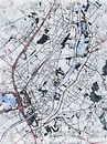 Kaart van Oudenaarde in de stijl 'White Winter' van Maporia thumbnail