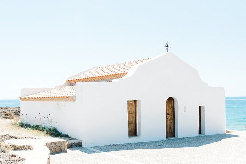 Weiße Kirche auf Zakynthos Sankt-Nikolaus-Kirche von Joyce van Wijngaarden