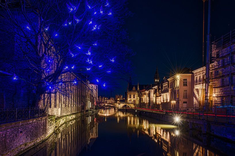 Ghent by night by Jim De Sitter