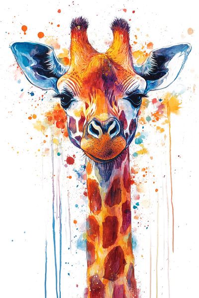 Kleurrijke giraffe van ARTemberaubend