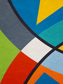 ABSTRACTE GEOMETRISCHE KUNST IN MODERNE KLEUREN van Online Arts