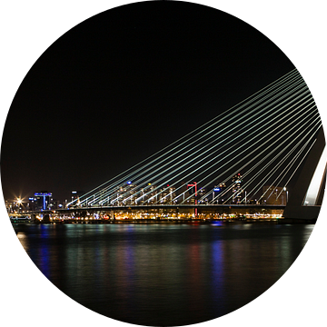 Erasmusbrug by Night van Paul Kampman
