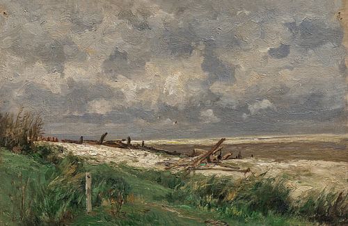 Carlos de Haes-Dunes of Villerville, Antique landschap