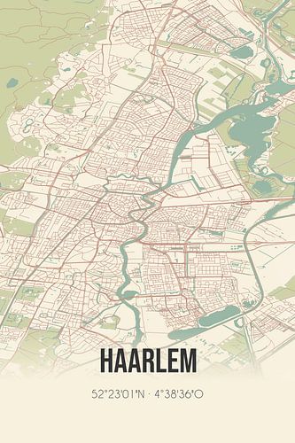Vintage map of Haarlem (North Holland) by Prints of Place