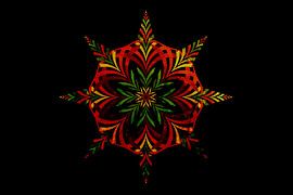 Radiant Sacred Geometry Star Mandala by mei suseno