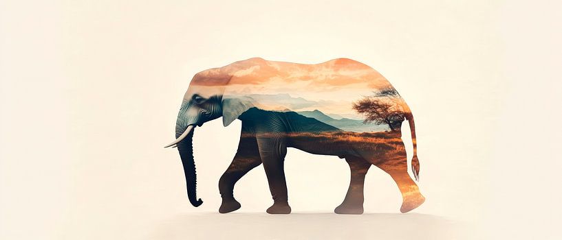 Natuur in de olifant van Poster Art Shop