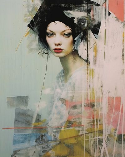 Portret in pastelkleuren