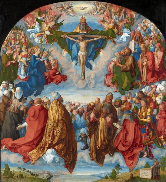 Albrecht Dürer. Anbetung der Dreifaltigkeit von 1000 Schilderijen
