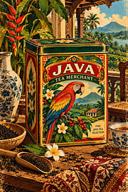 Papagei-Java-Teehändler von Dodik Hariyono