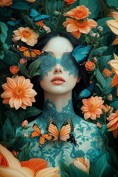 Digitaal Portret, Butterfly Dreams no.1 van Studio BB
