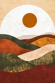 Desert landscape evening sun by Poster Art Shop