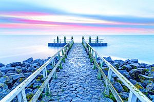 Afsluitdijk voor zonsopkomst van Bas Ruiter