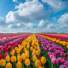 Tulpenfeld bunte Niederlande von TheXclusive Art