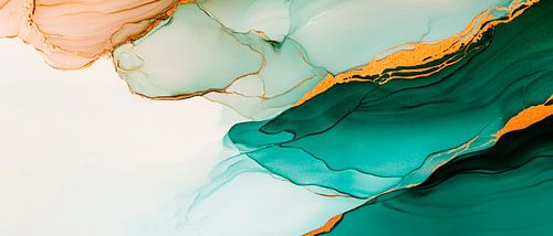Abstract schilderij met zachte kleuren
