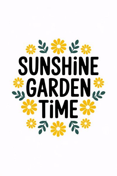 Sunny garden with flowers by Art & Soul Creations