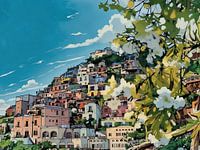 Positano Hügellandschaft Haven: Eine pulsierende Mittelmeerflucht