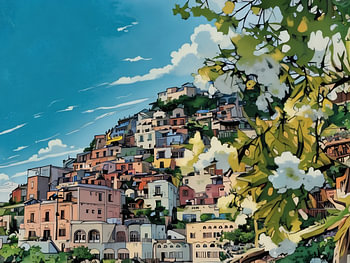 Positano Hillside Haven: Een levendige mediterrane ontsnapping