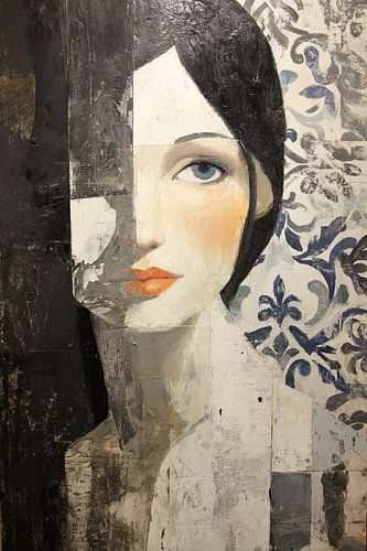 Portrait d'une femme avec des yeux