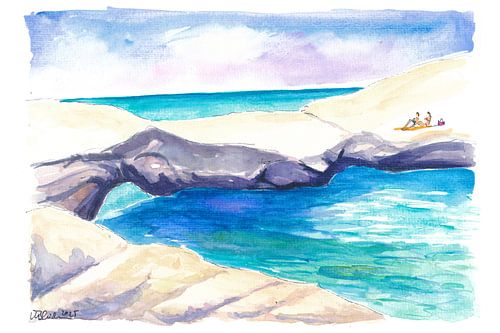 Plage de rêve de Sarakiniko Milos Rocher blanc évasion