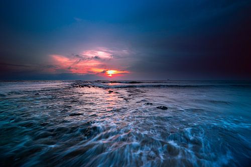 Lange sluitertijd paal 15 Texel van Axel Lap