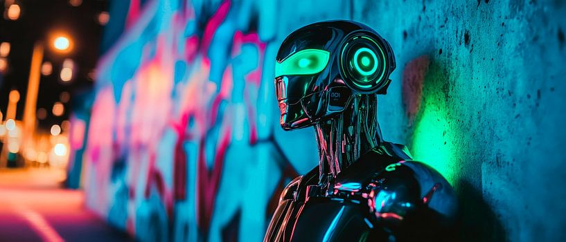 Futuristische Stadtlandschaft von Poster Art Shop