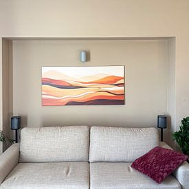 Customer photo: Abstract hill landscape #3 by Bert Nijholt, on canvas