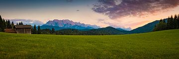 Wettersteingebergte en Zugspitze van Martin Wasilewski