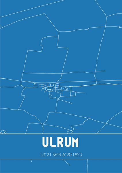 Blueprint | Map | Ulrum (Groningen) by Prints of Place