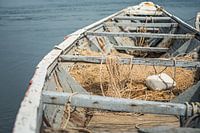 Bateau de pêche avec filets au Sénégal