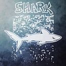 Stoer haai ontwerp met tekst "shark" van Emiel de Lange thumbnail