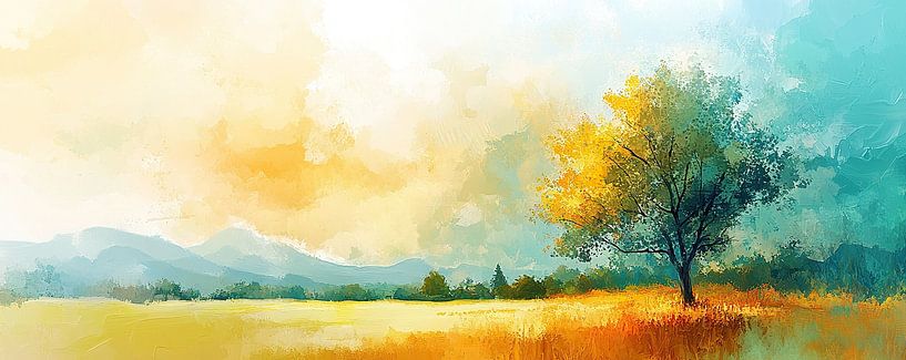 Arbre de printemps | Arbre jaune par Caprices d'Art