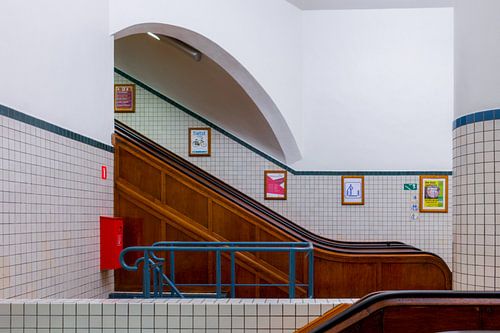 The lifts of the Sint-Anna pedestrian tunnel, Antwerp