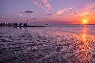 Zonsondergang met getijdenstroming in Zeeland van Rick van de Kraats thumbnail