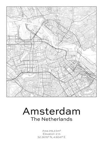 Plan de ville - Pays-Bas - Amsterdam