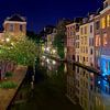 Nachtfoto Oudegracht Utrecht van Anton de Zeeuw