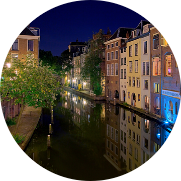 Nachtfoto Oudegracht Utrecht van Anton de Zeeuw