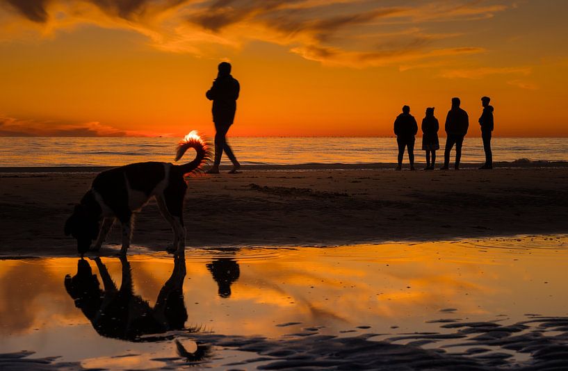 Sunset Zandvoort at Sea by Marloes ten Brinke