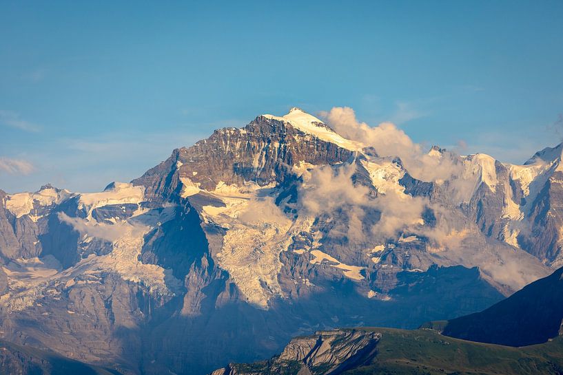 Sunset on the Jungfrau - seen from the Niederhorn by Reinier Holster