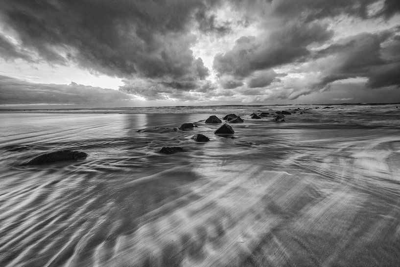 Rough sea and a breakwater along the coast of Zeeland! by Peter Haastrecht, van